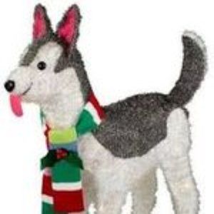 Discontinued Wondershop Target Lit Tinsel Husky 25.5"